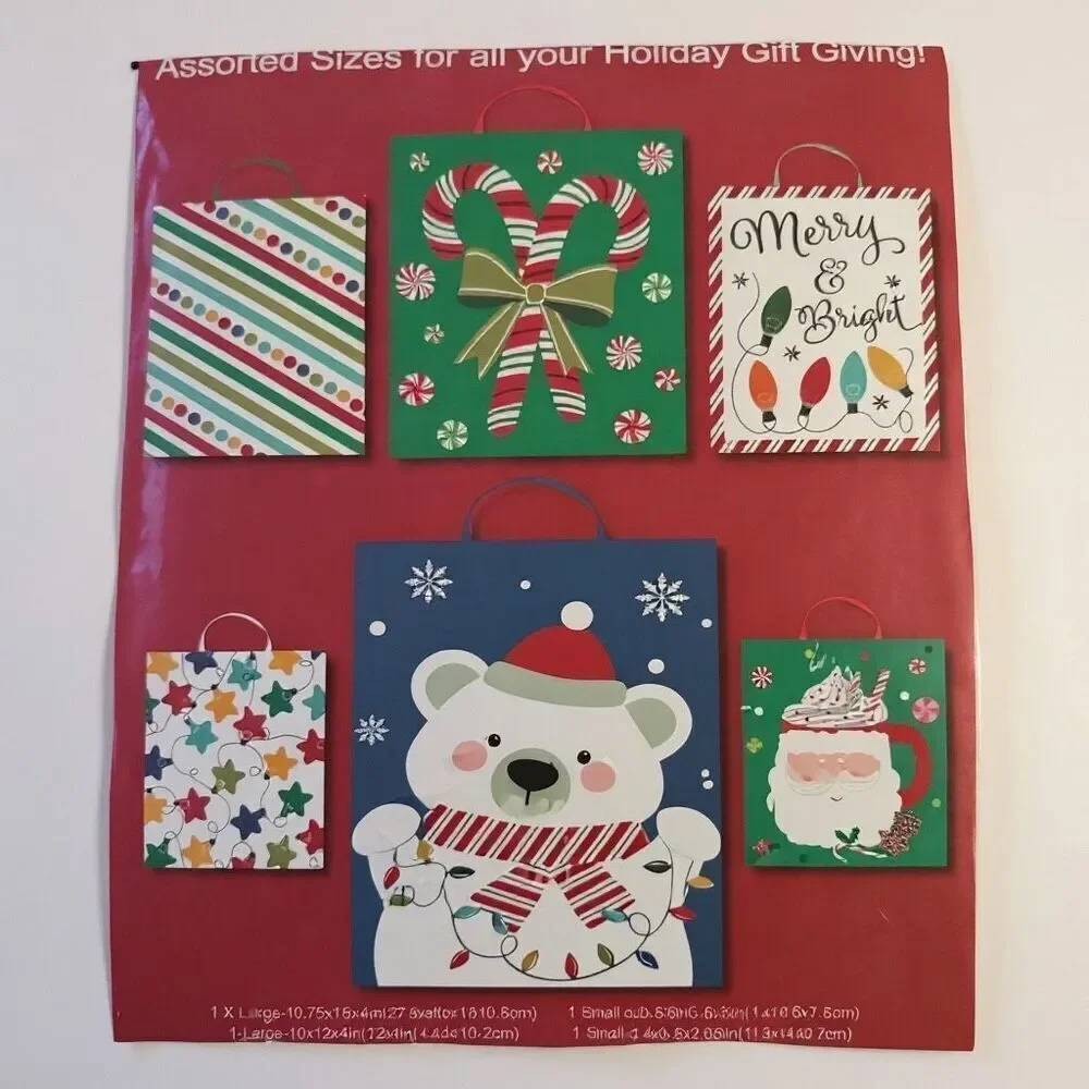 MB4. Set of 6 Festive Gift Bags